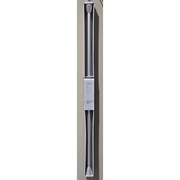 2 Pack Tension Mount Satin Nickel Tapered Shower Curtain Rod 52" to 86" NO BOX - Picture 1 of 6